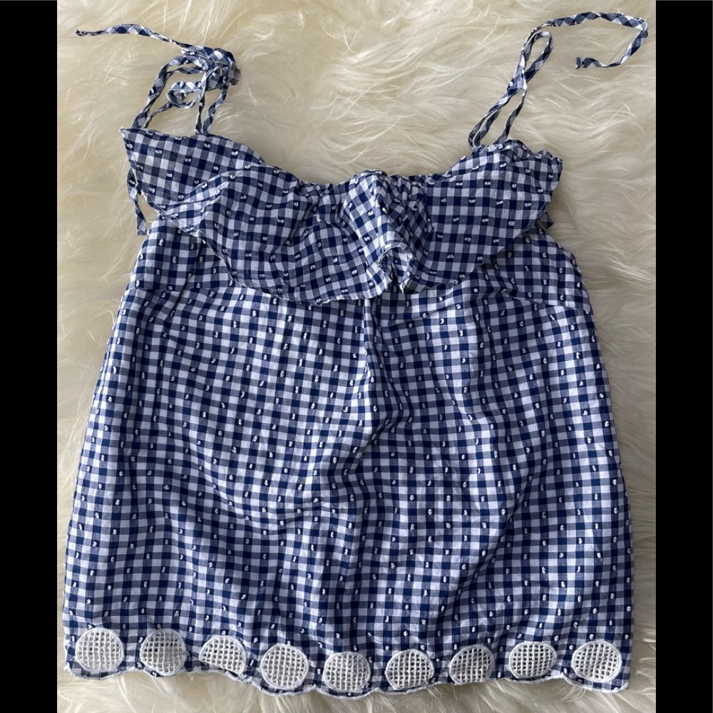 (J Crew) ruffled tank